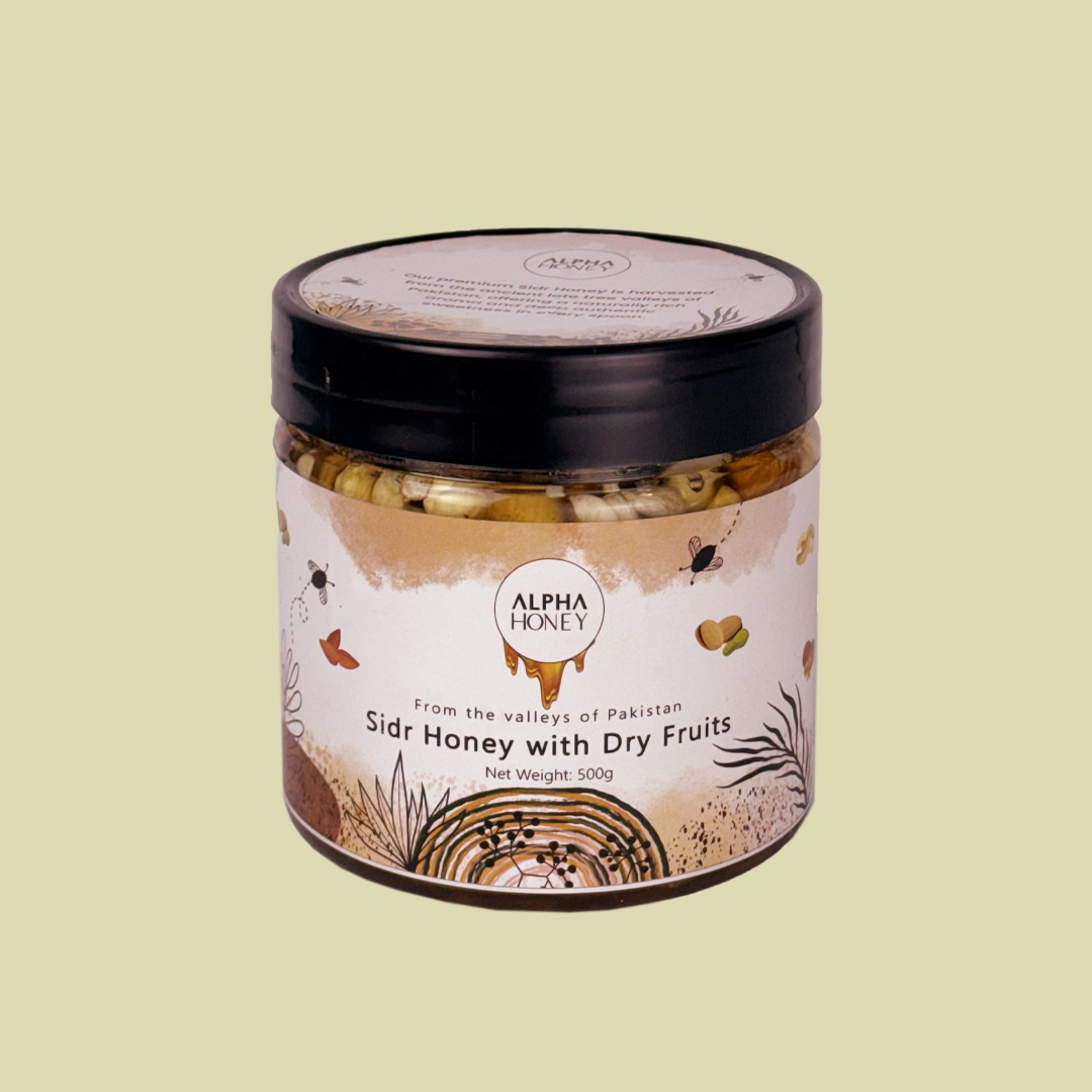 Organic Premium Sidr Honey Blend – Infused with Dry Fruits & Nuts -500g