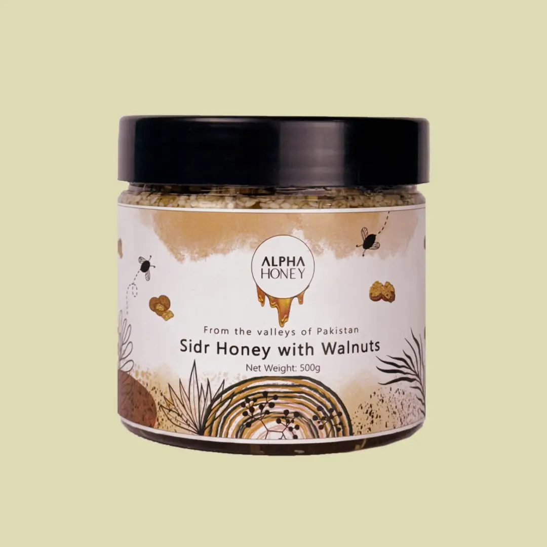 Organic Premium Sidr Honey with Walnuts – 500g