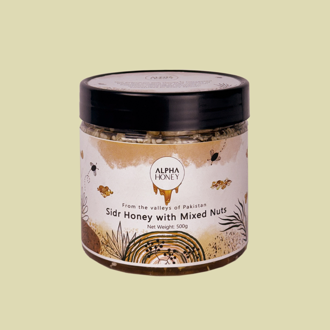 Organic Premium Sidr Honey with Mixed Nuts | 500g