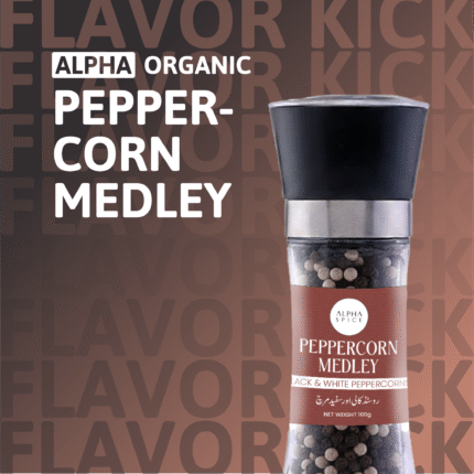 organic black & white pappercorn grinder-alphaorganic.pk