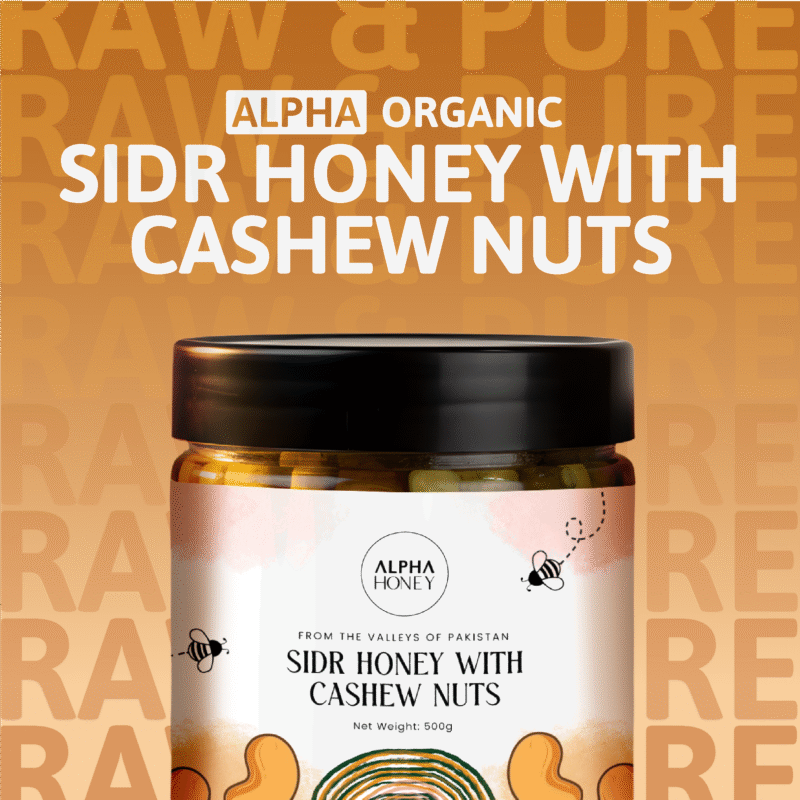 sidr honey with cashew nuts-alphaorganic.pk
