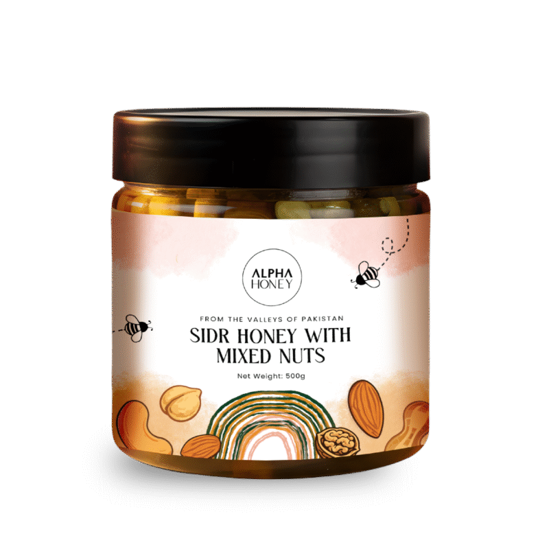 sidr honey with nuts-alphaorganic.pk