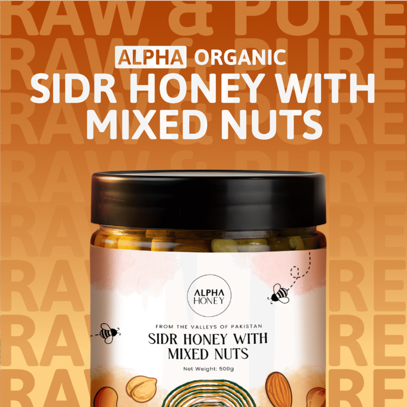 sidr honey with mix nuts-alphaorganic.pk