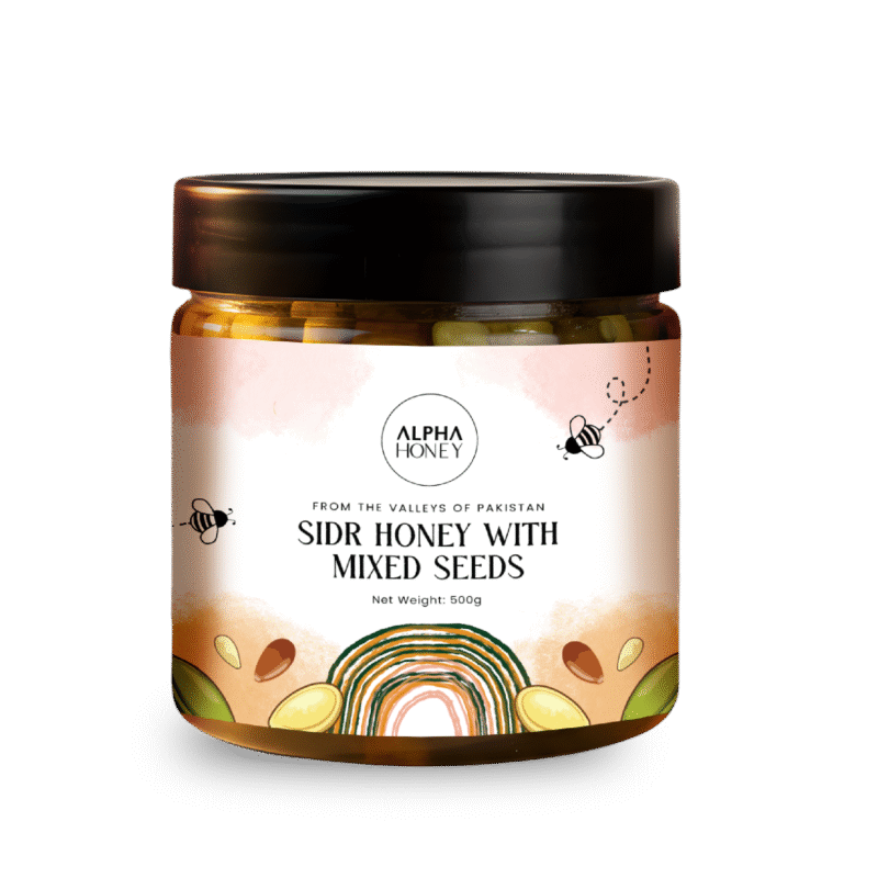 sidr honey with mix seeds-alphaorganic.pk