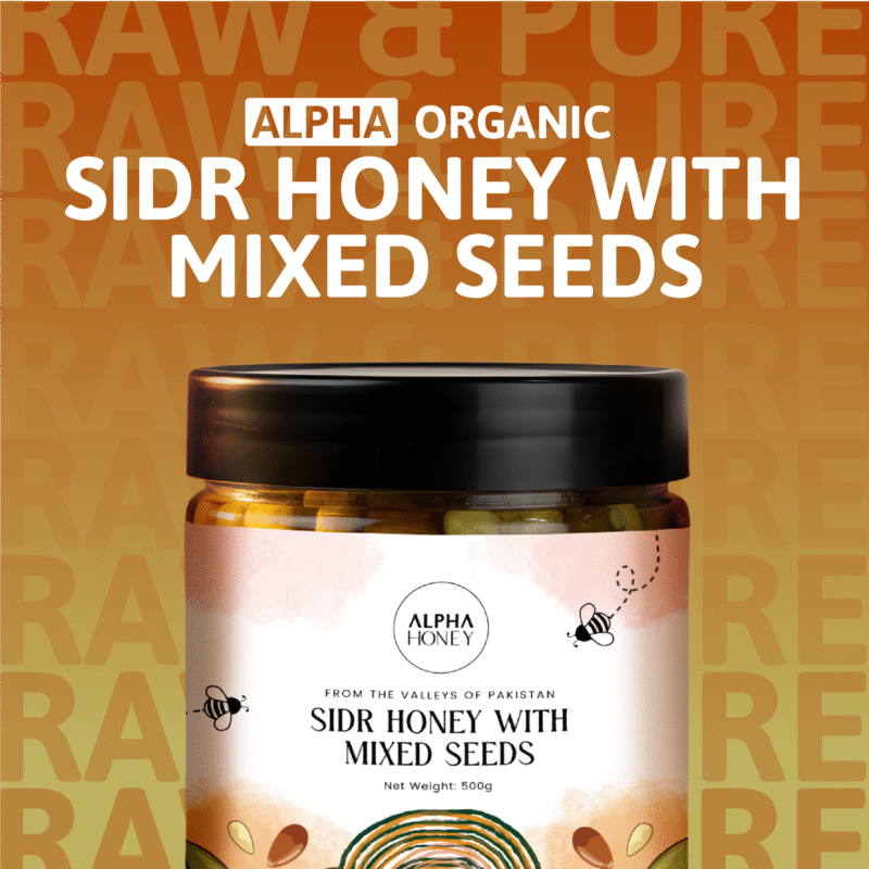 sidr honey with mixed seeds-alphaorganic.pk